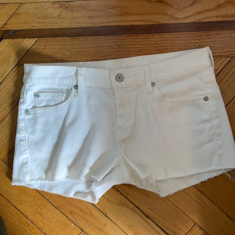 Size 27 7 for All Mankind White Shorts